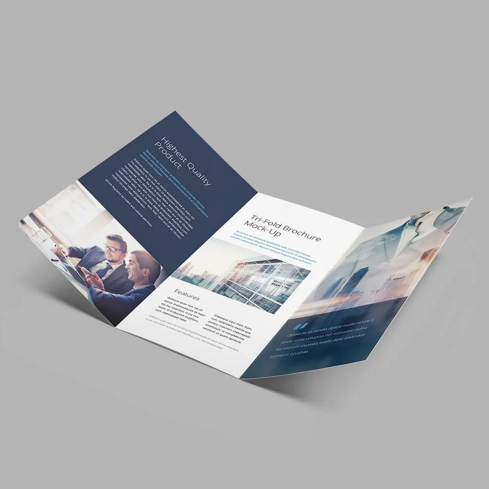 100 Brochures Trifold A4, 170 gsm