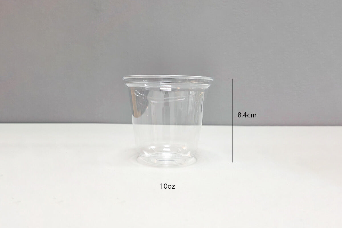 1000 10 oz U-Shape PET Cups with Straw less Lids - With Printing