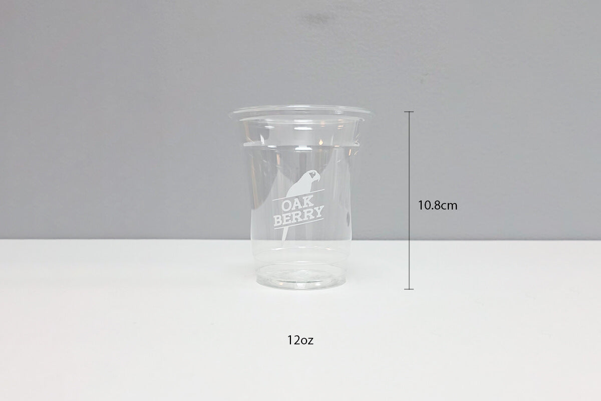 1000 12oz Flat Plastic Cups with Lids with Printing