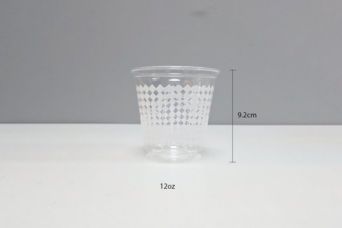 1000 12 oz U-Shape PET Cups with Strawless Lids - With Printing