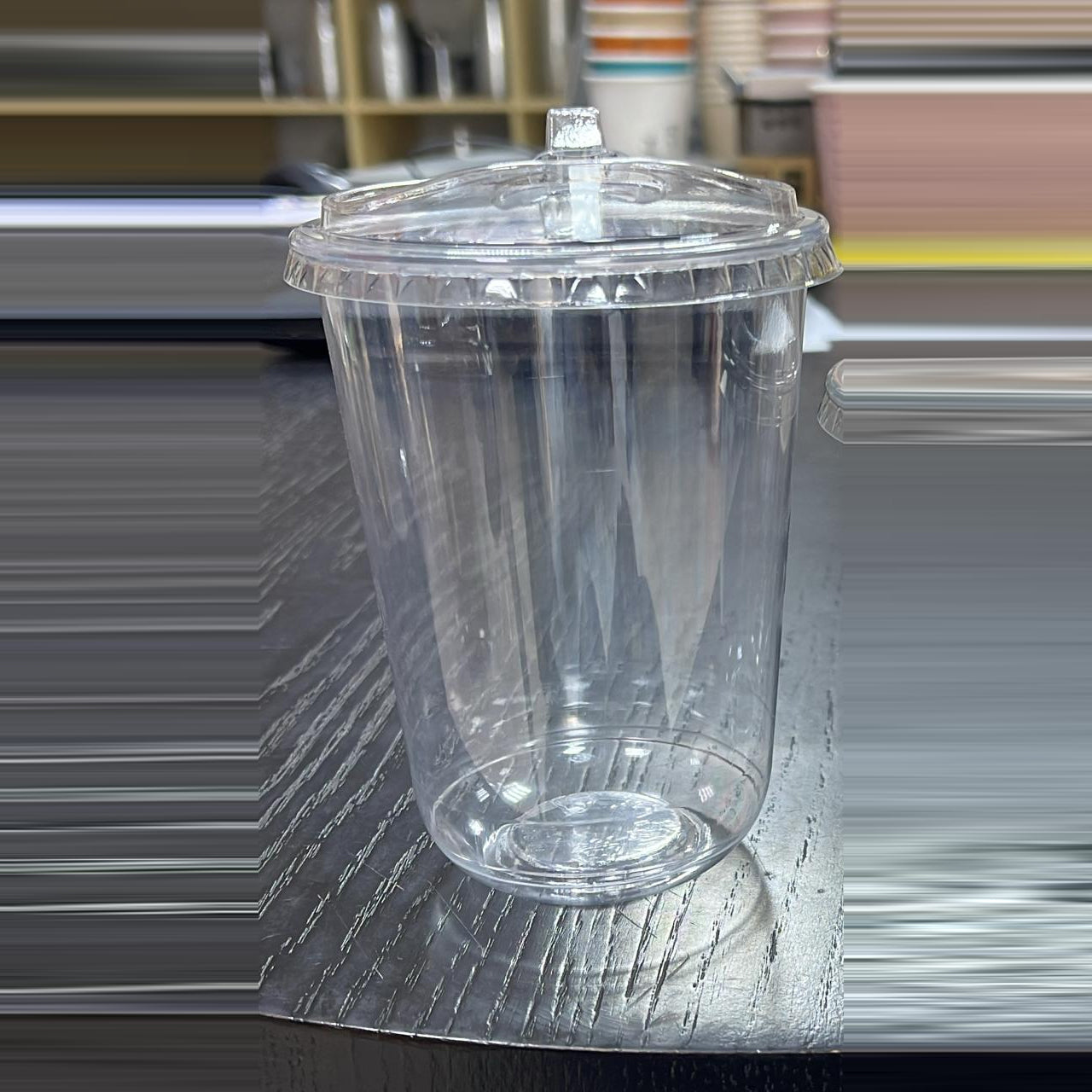 1000 12 oz U-Shape PET Cups with Strawless Lids - With Printing