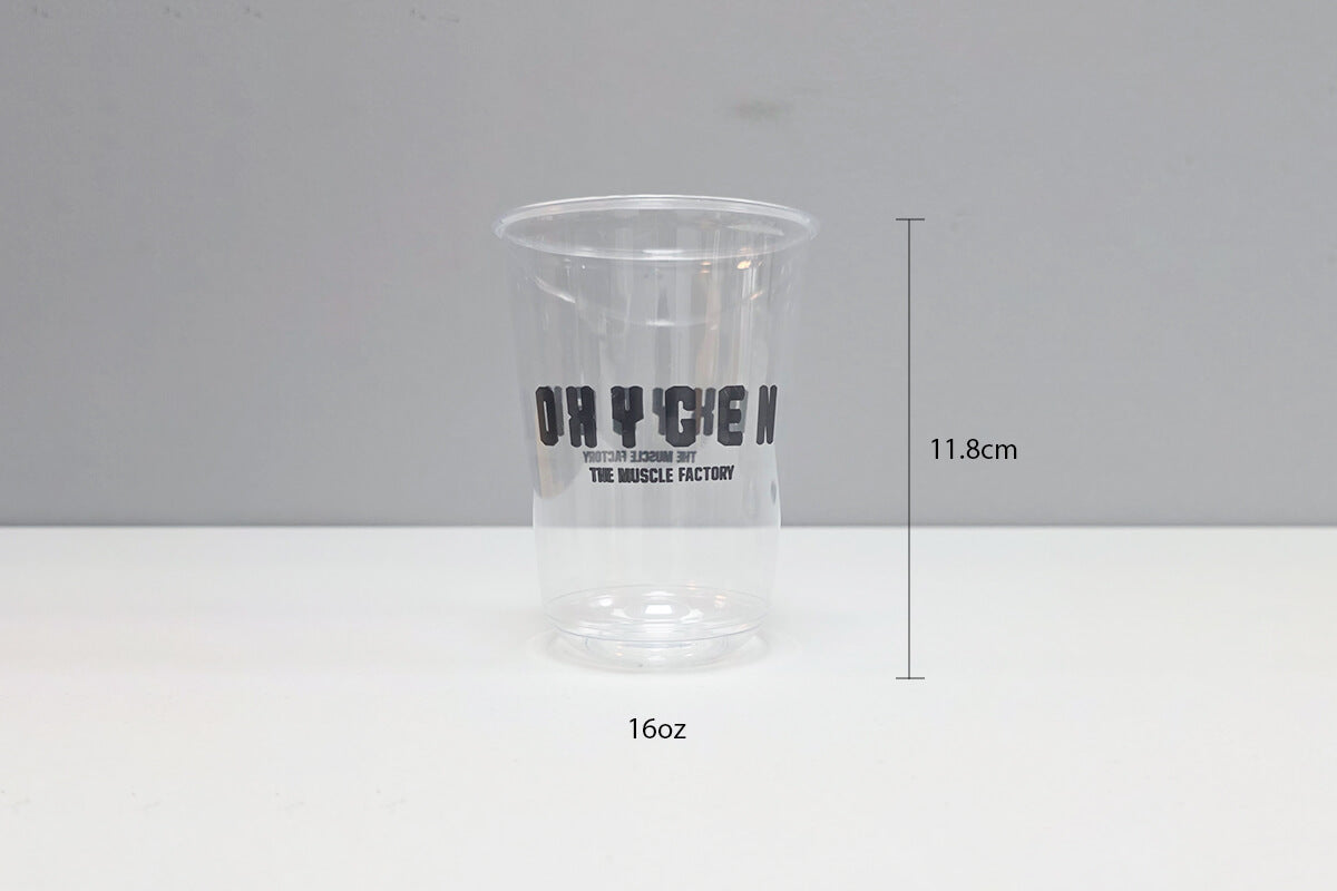 1000 16 oz U-Shape PET Cups with Strawless Lids - With Printing