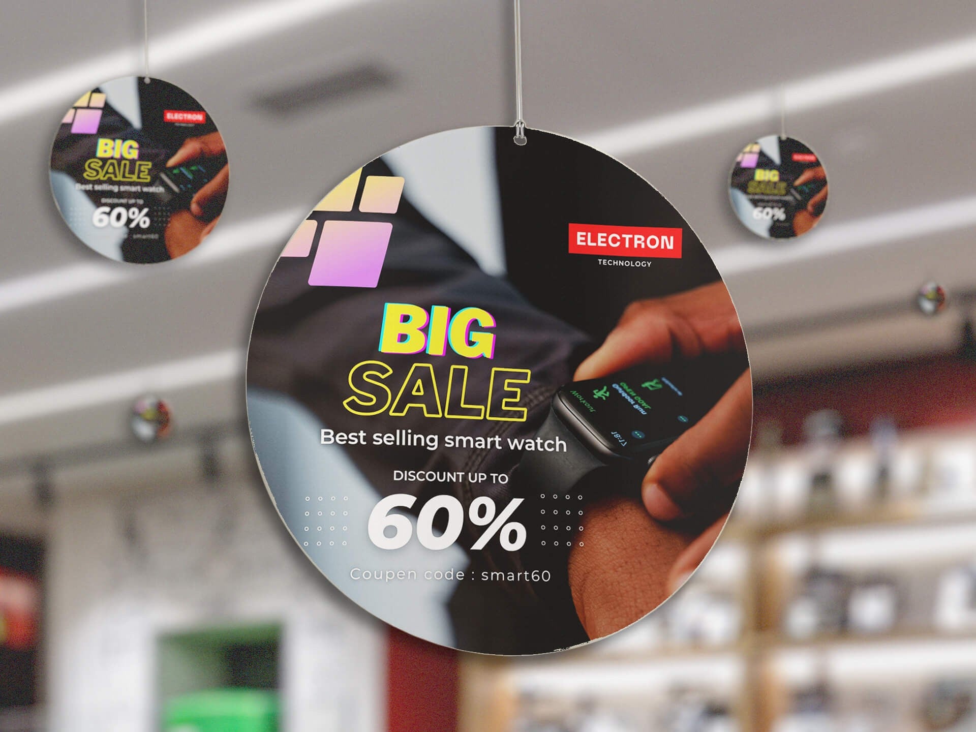 4 Round Danglers – 15x15cm