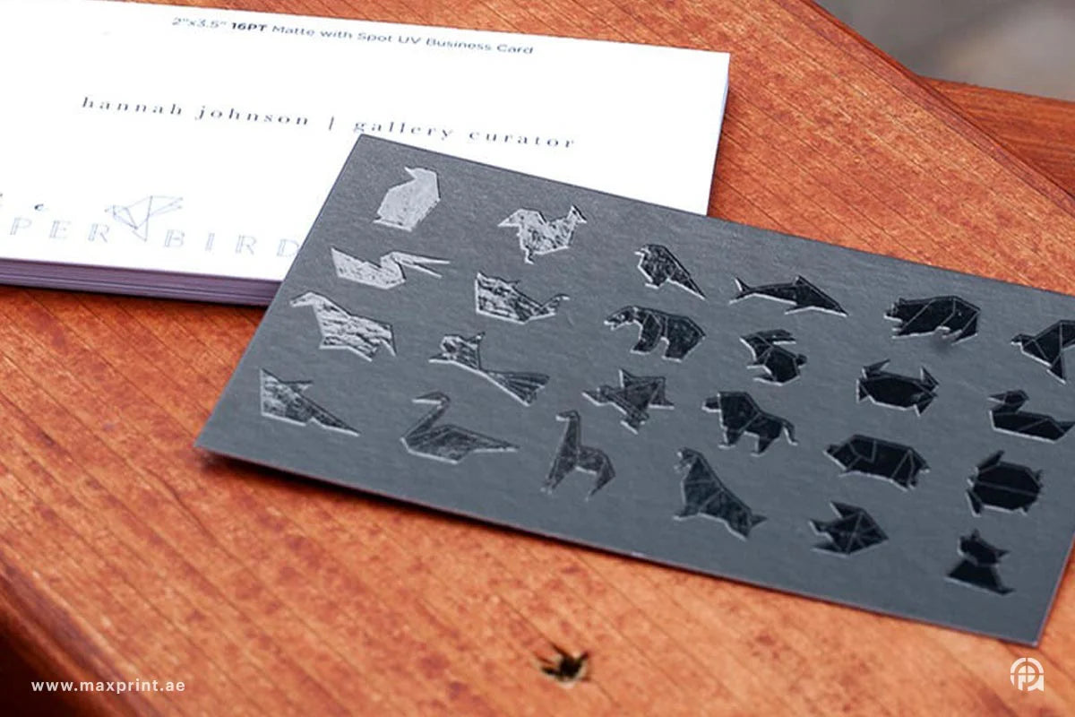 1000 Business Cards - Express Printing, Matt Lamination, Spot UV, 400 gsm