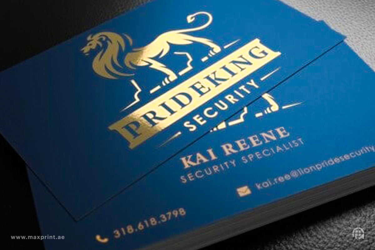 1000 Business Cards, Matt Laminated, Gold Foil, Round Corners