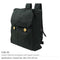 30 Black Cotton Backpack with Zipper Closure