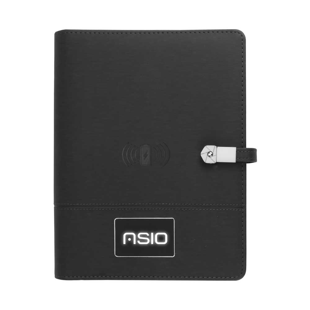 Wireless Powerbank Portfolio with USB and Light up Logo