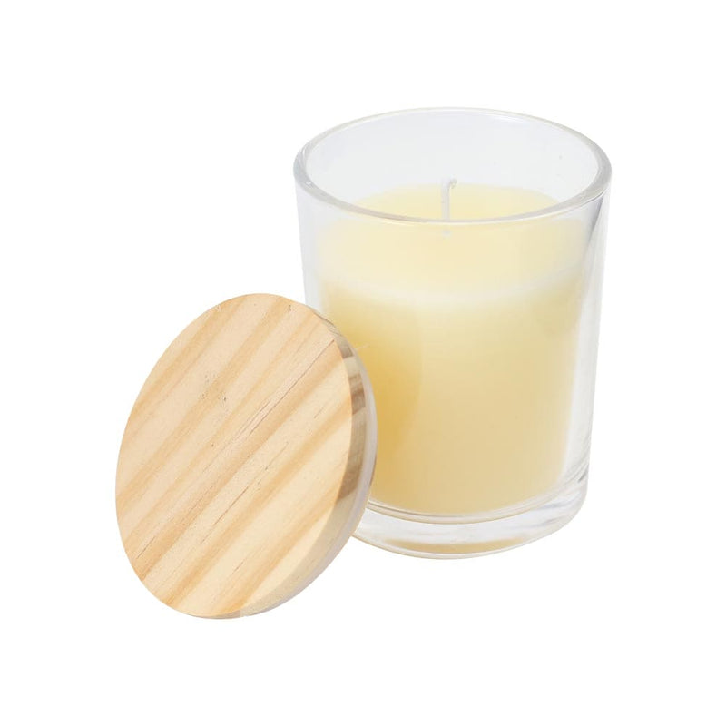 30 Scented Candle in glass bottle with bamboo Lid