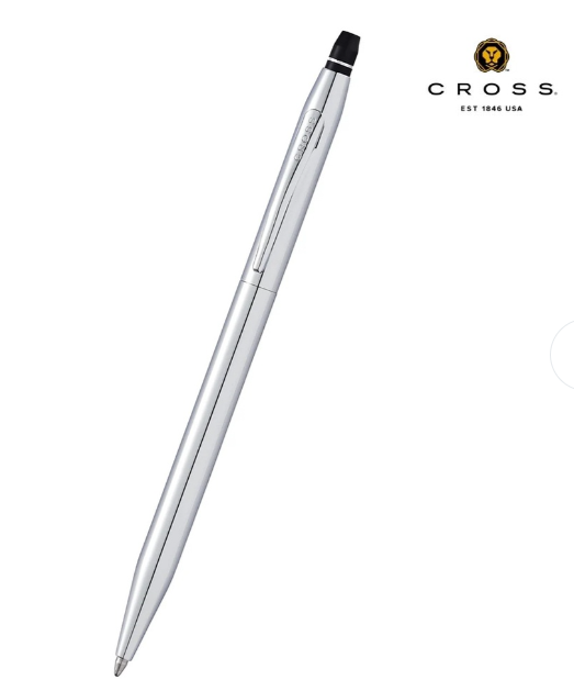Cross Click™ Chrome with Chrome Appointments Ballpoint Pen (Blue Ink)