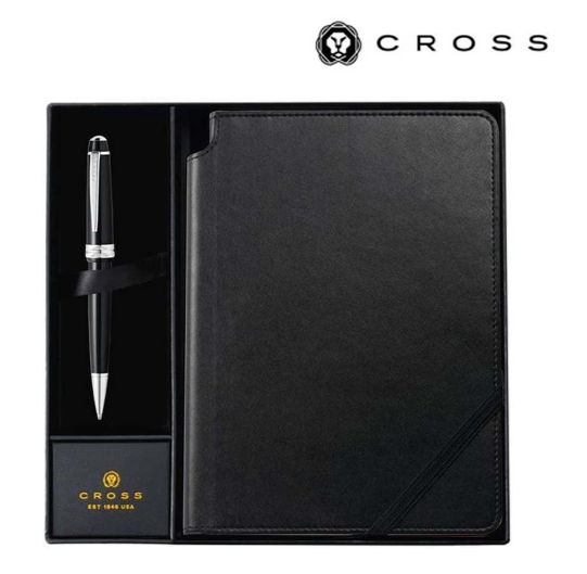 Cross Bailey Light™ Resin Ballpoint Pen with Classic Black Journal Gift Set
