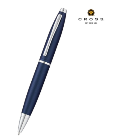 Cross Calais™ Matte Metallic Blue with Polished Chrome Appointments Ballpoint Pen (Blue Ink)