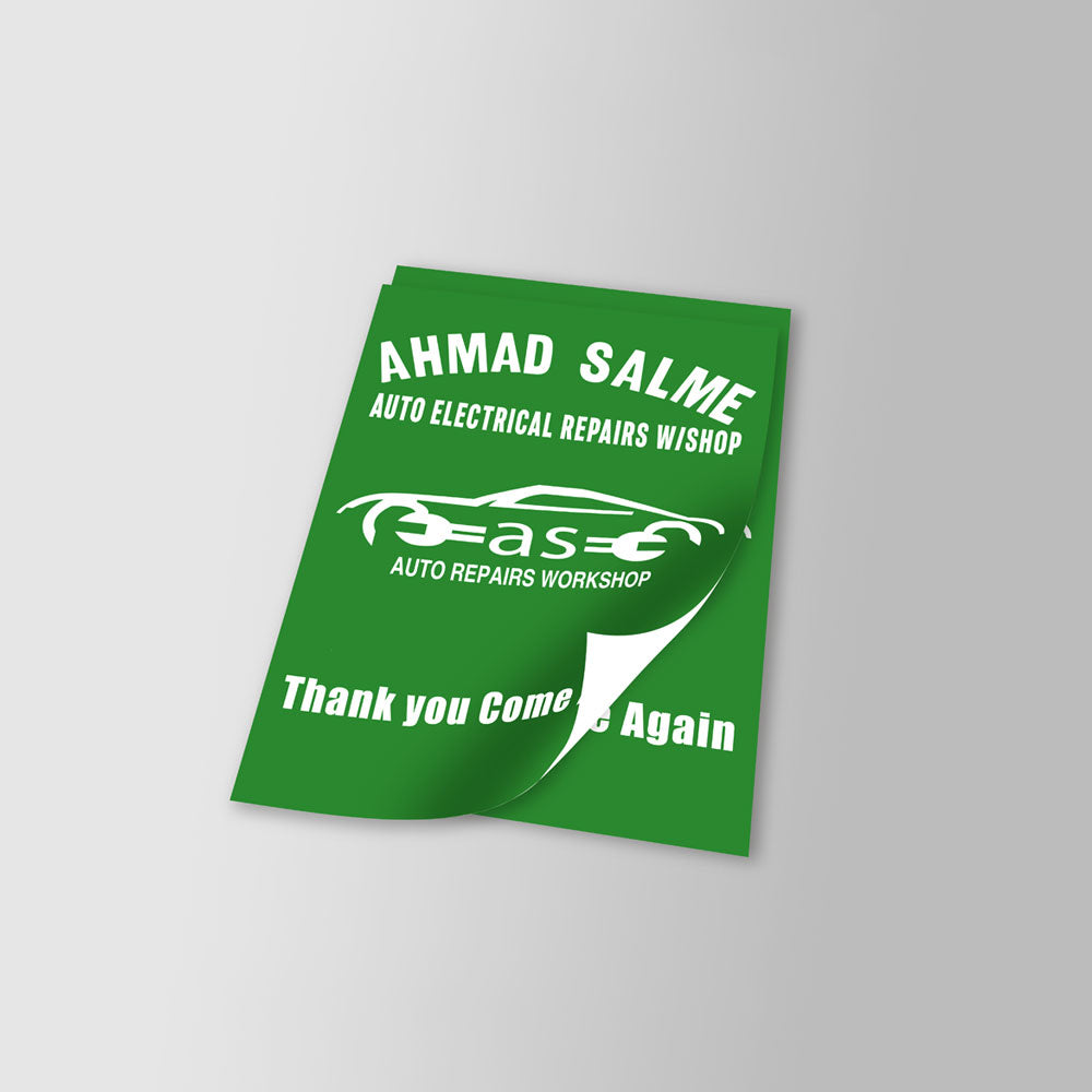 1000 Car Mat A2 (42 x 60 cm), 1 or 2 Colors, Glossy 130 GSM