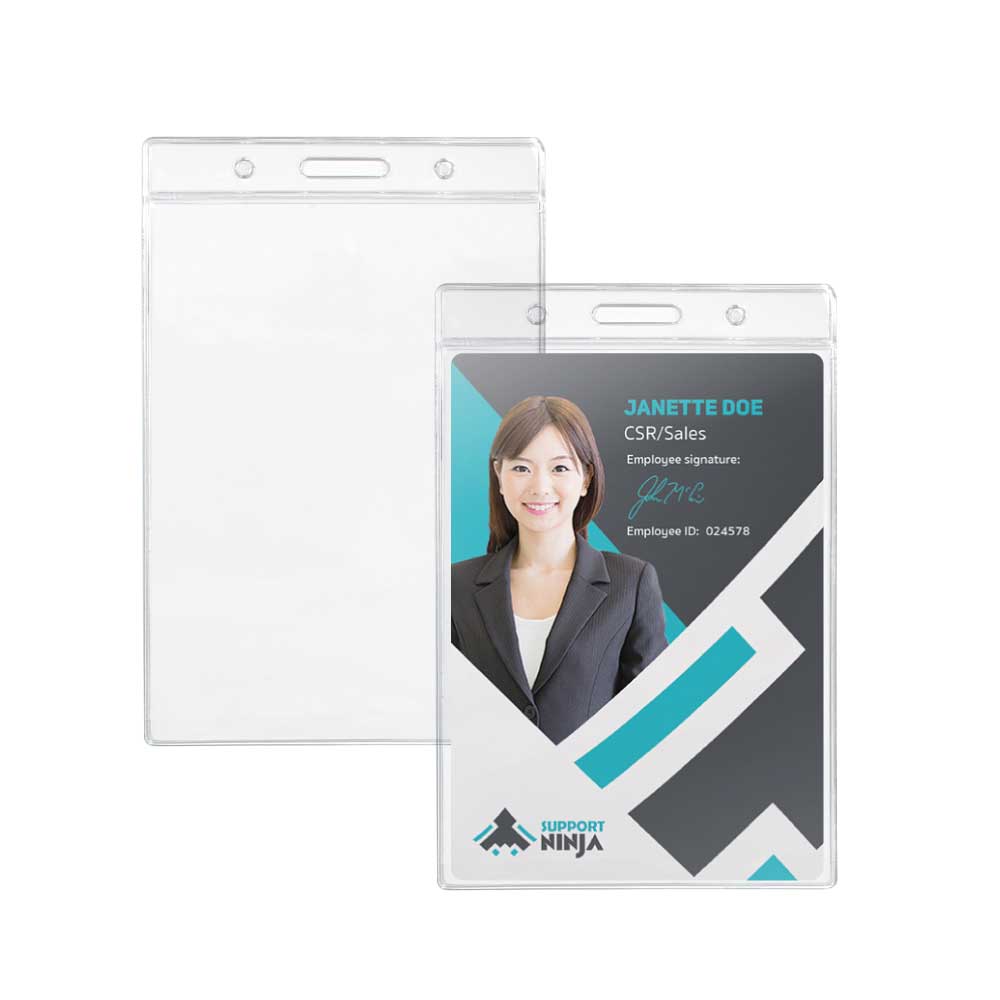 Clear Plastic ID Card Holder