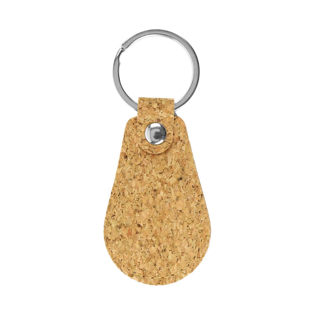 50 Cork PU Keychains with 32mm Key Ring