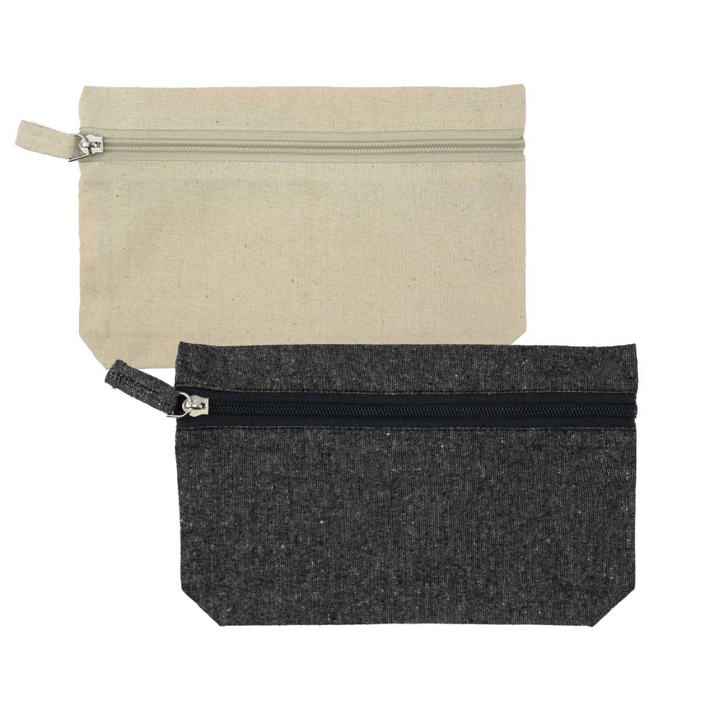 50 Cotton Pouch with front Zipper