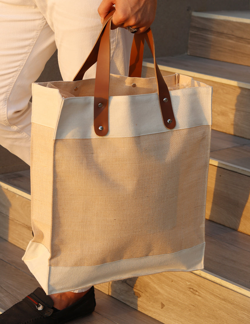 Juco Tote — Stylish Laminated Natural Juco Tote Bag