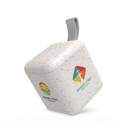 Mini Wheat Speaker — Eco-Friendly Cube-Shaped Bluetooth 5.0 Speaker
