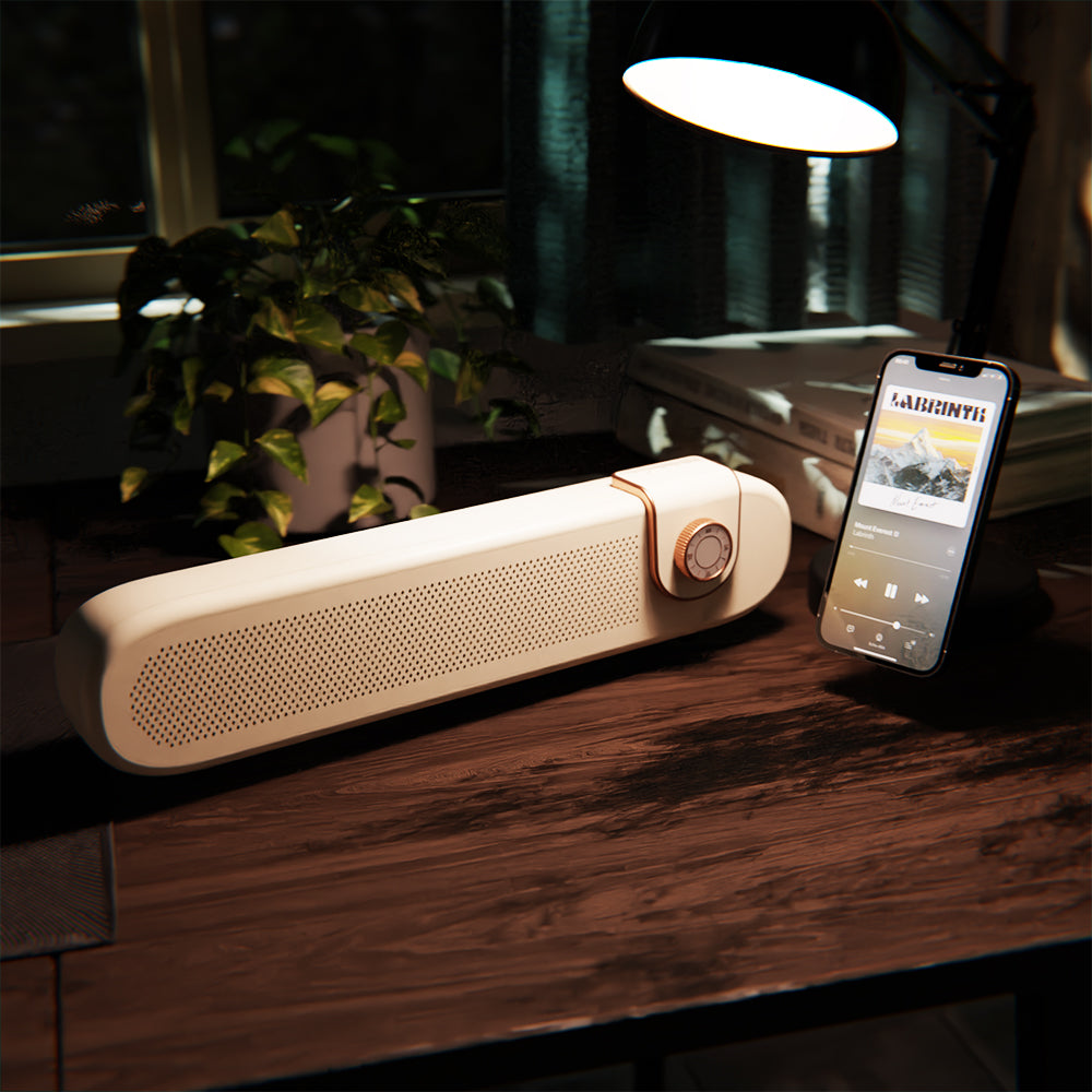 Sound Bar — Compact 20W Bluetooth Speaker with Dual 52mm Drivers, Bluetooth 5.3 & TWS Stereo Pairing