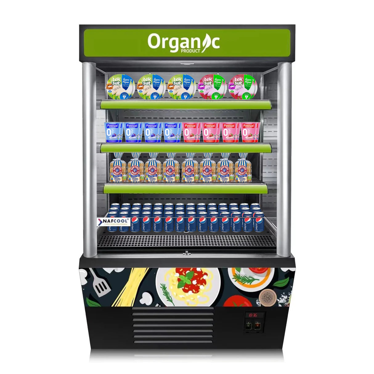 1 Grab and Go Chiller Sticker – Full Coverage Including Back Side