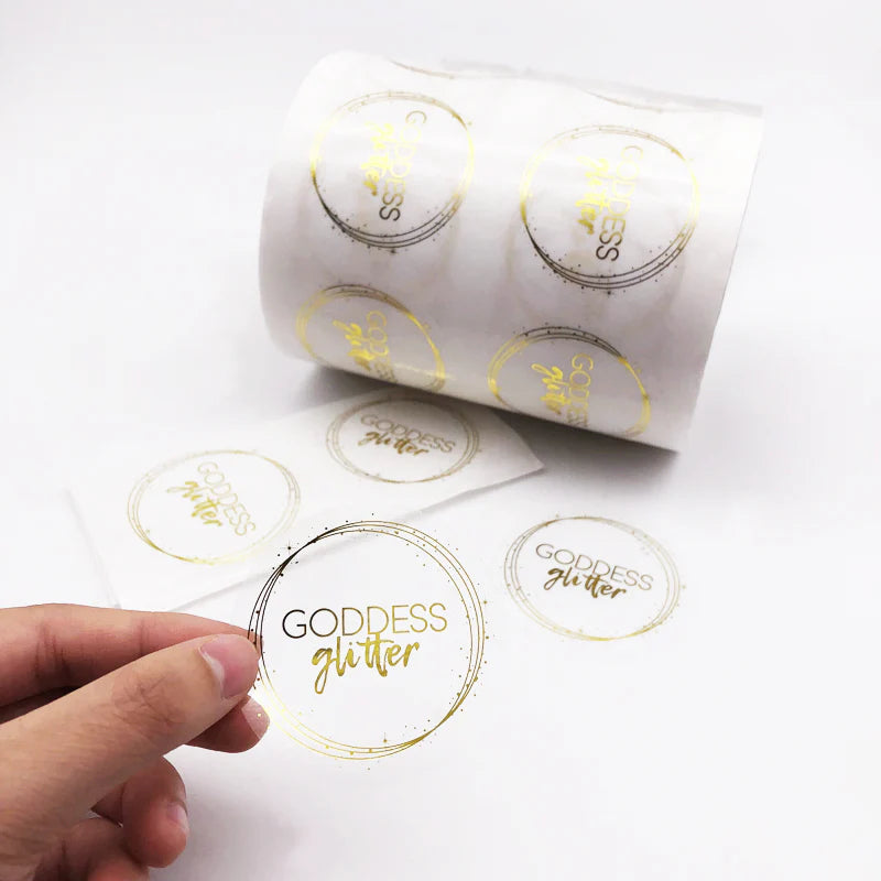 1000 Rounded PVC Transparent Stickers 6cm Diameter