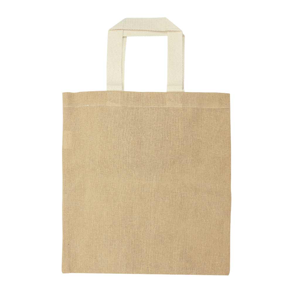 50 Cotton Like Jute Bags with Webbing Handle 250gsm
