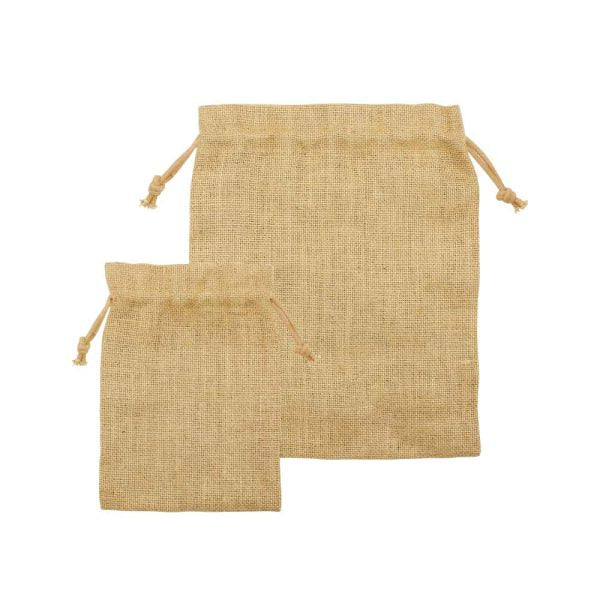 50 Jute Drawstring Pouches - A5 Size
