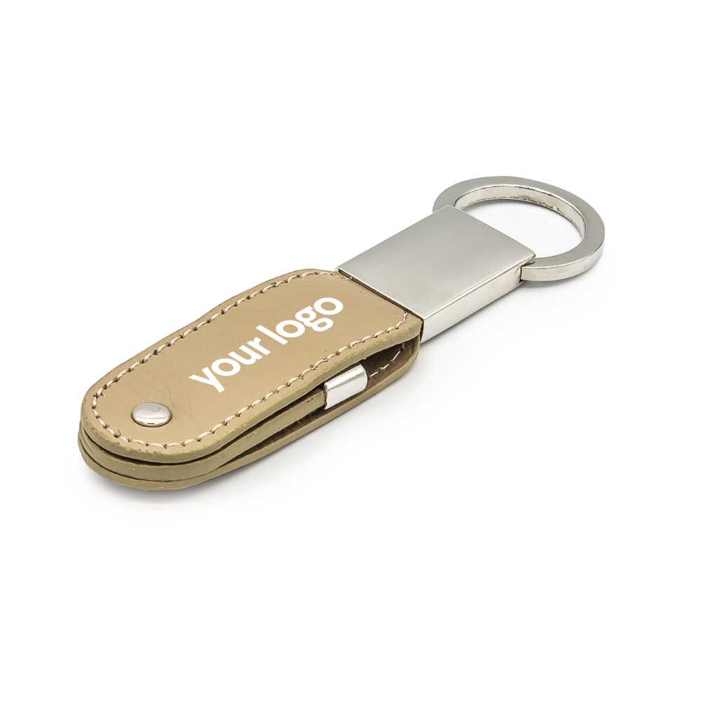 Leather Key Chain USB Flash — view 2 — MaxPrint Dubai