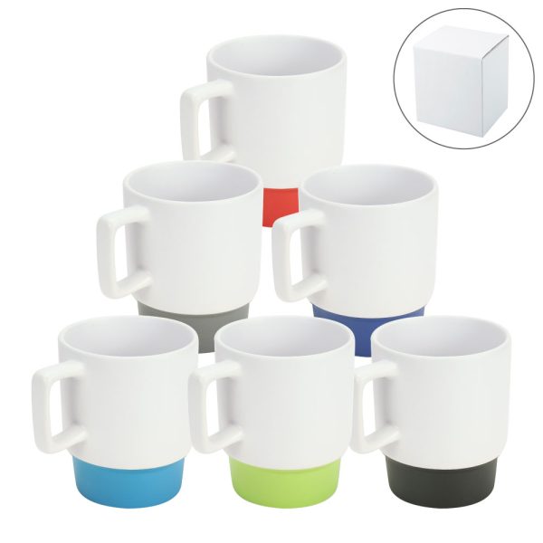 50 Ceramic Mugs with Bottom Clay in 12 Oz, Matte Finish