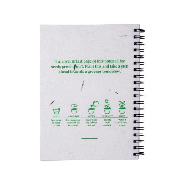 50 Plantable Notepads B6 with Seed Covers & Spiral Binding