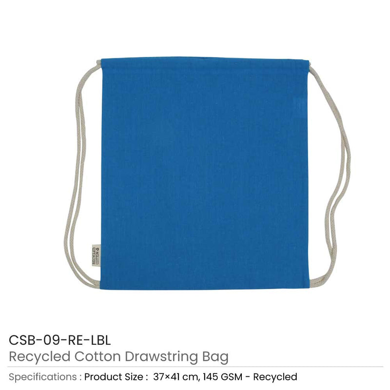 200 Recycled Drawstring Cotton Bags