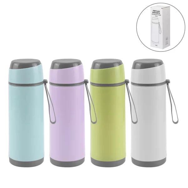 50 Sports Glass Bottles 500ml Twist off Lid and Carry Handle