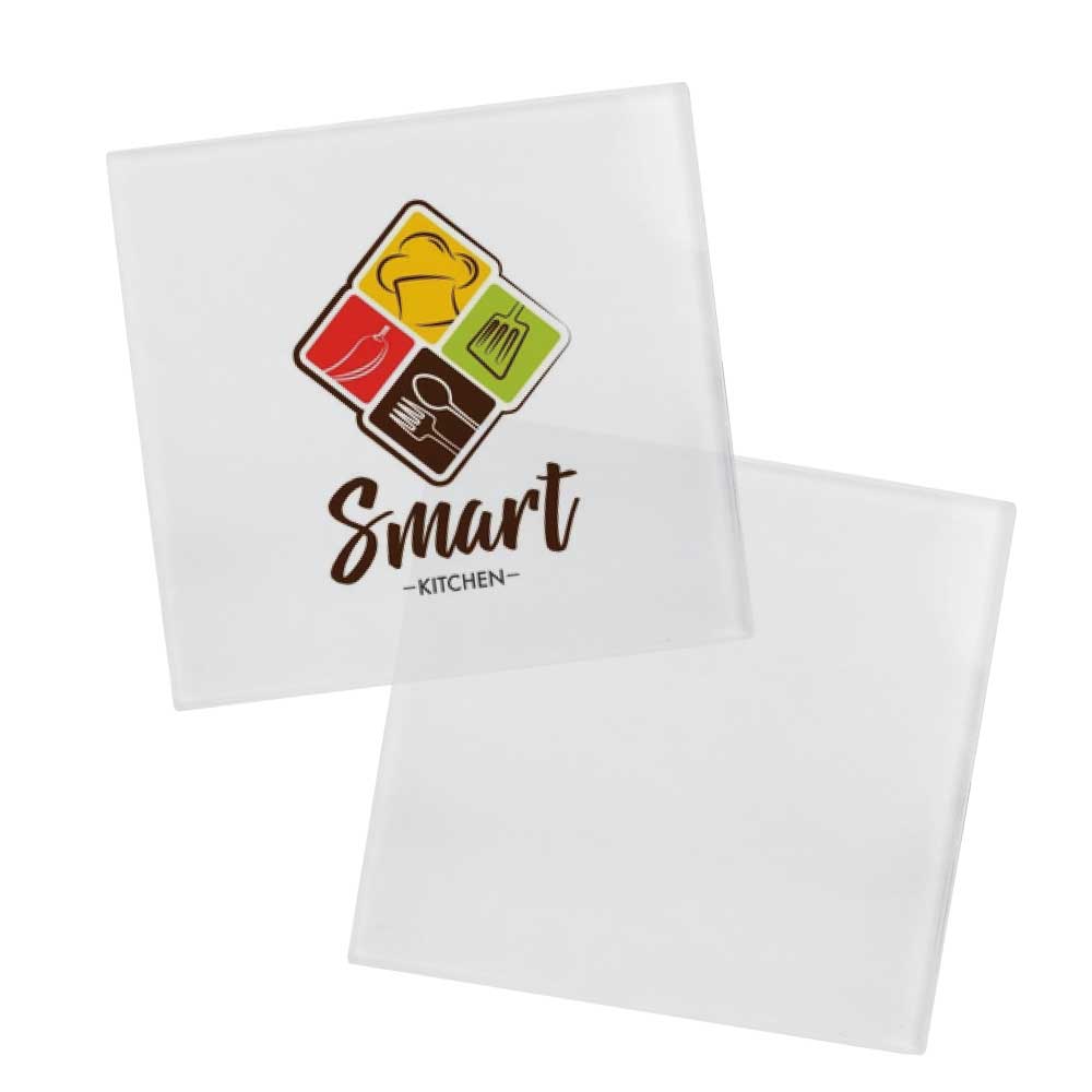 Square Glass Tea Coasters