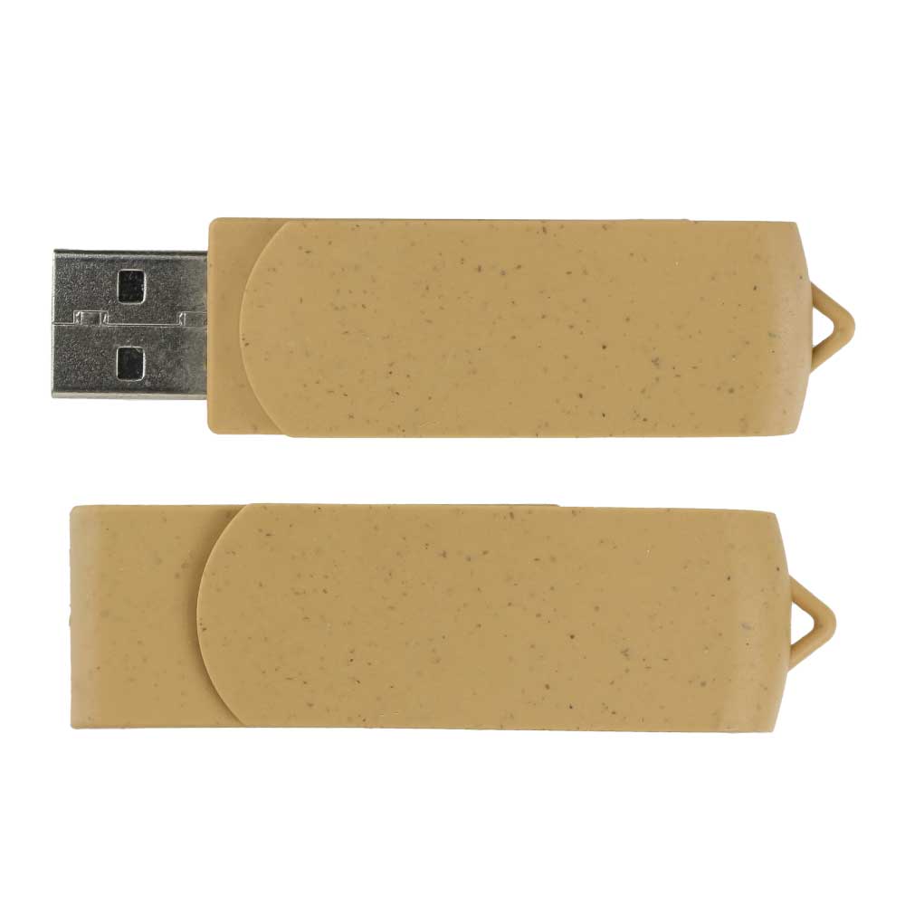 50 Wheat Straw Swivel USB Flash Drives 32GB