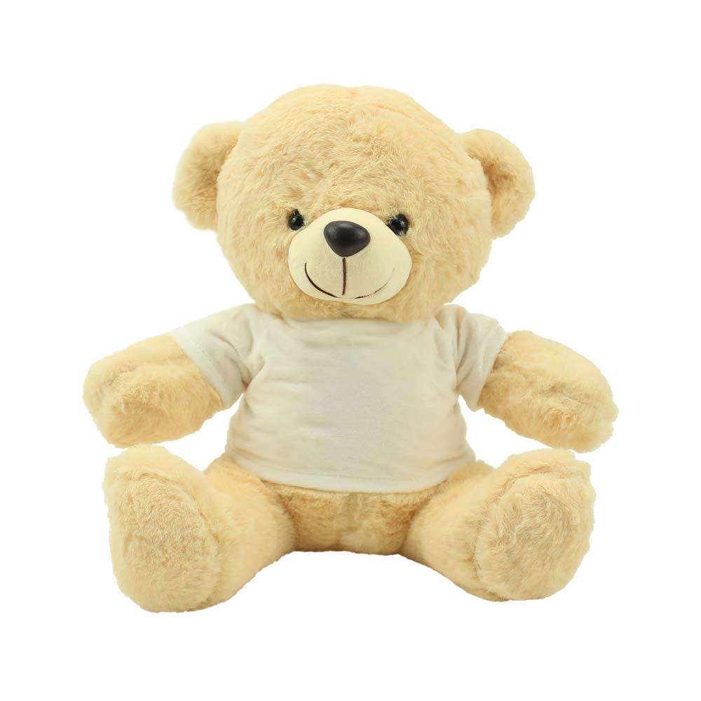 50 Promotional Teddy Bear Toys with Printable White Tshirt - Medium Size