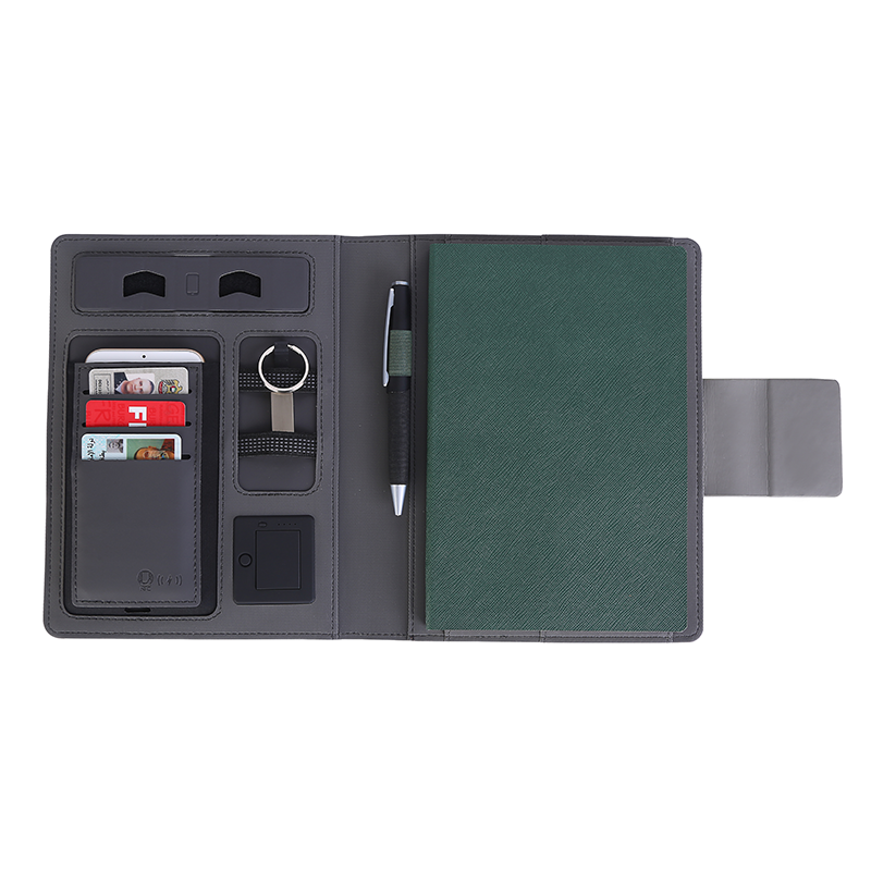 Trendy Wireless Plus Green — NFC-Enabled PU Notebook