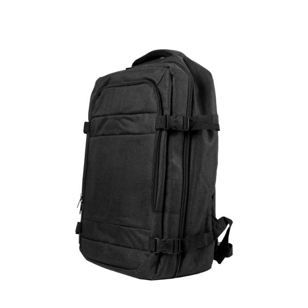 50 Travel Backpacks in Black Polyester Material