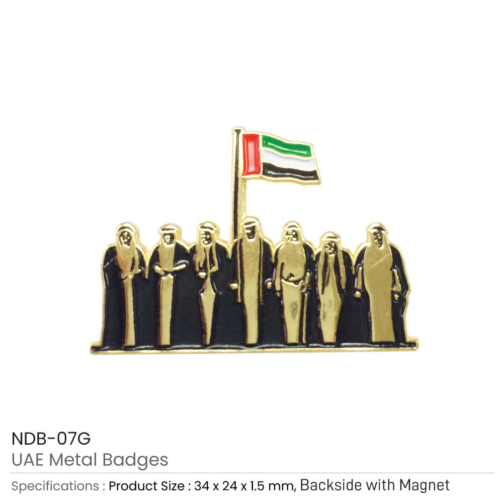 UAE Metal Badges Gold