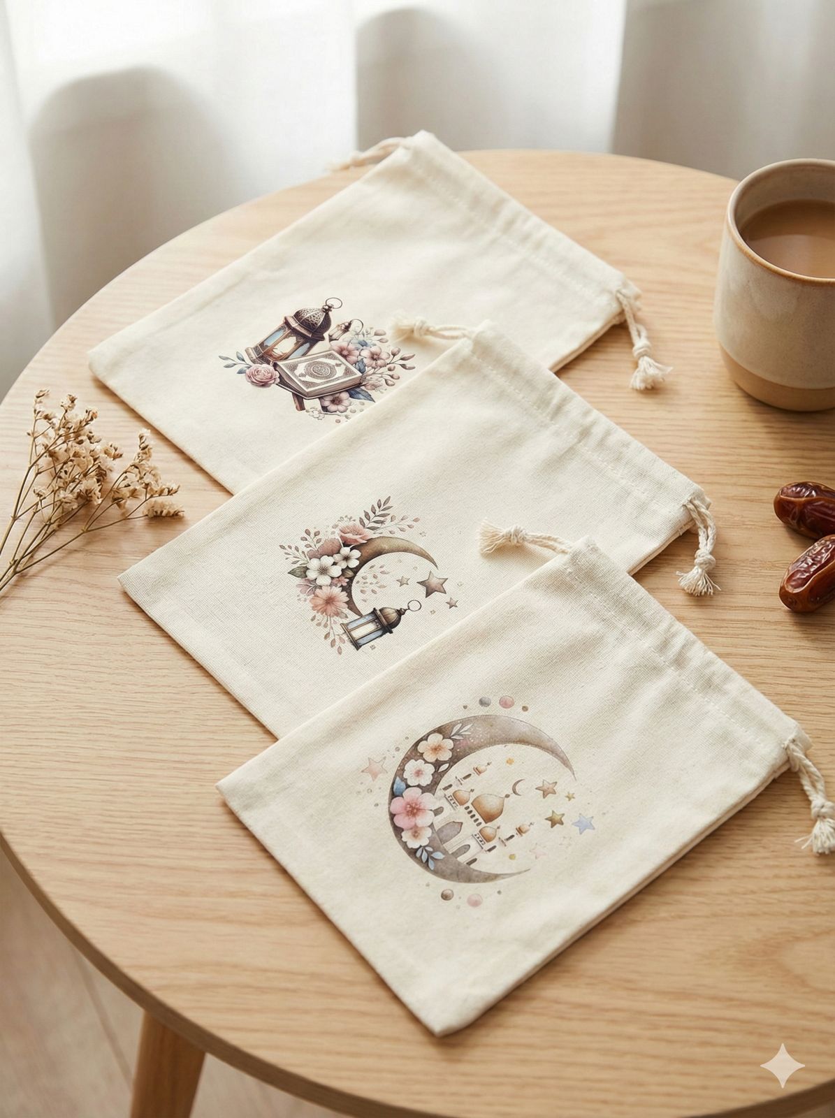 50 pcs Ramadan Cotton Pouch - Large