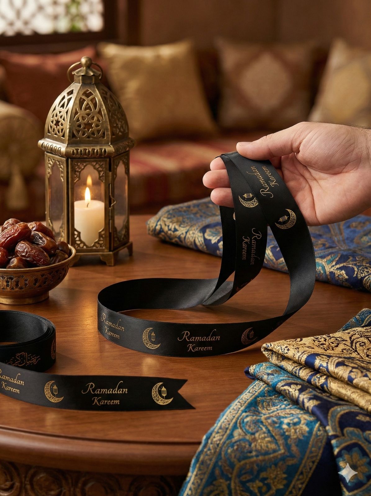 Ramadan Ribbon with Gold Foil