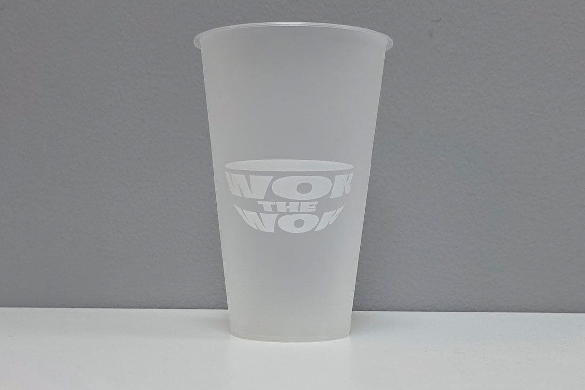 1000 16oz Frosted PET Cups with Printing with Lids