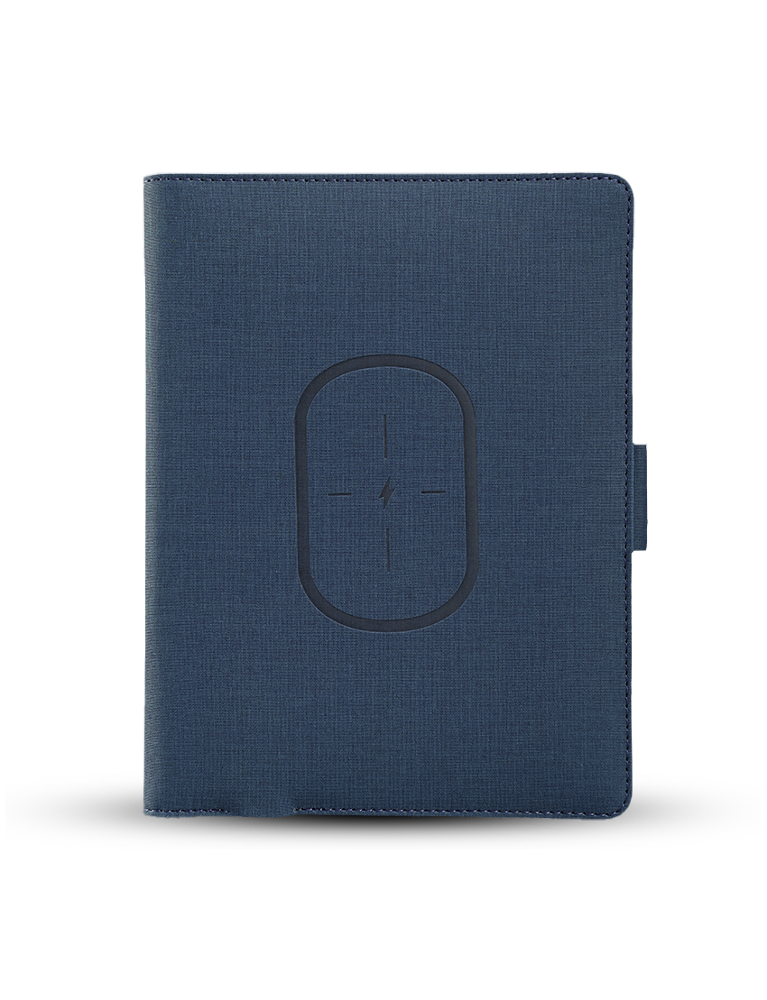 A5 Size Notebook — Wireless Charging Organizer