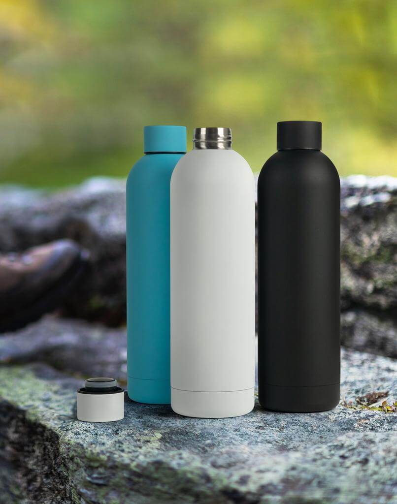 TAUNUS - Soft Touch Insulated Water Bottle - 750ml - Aqua Blue