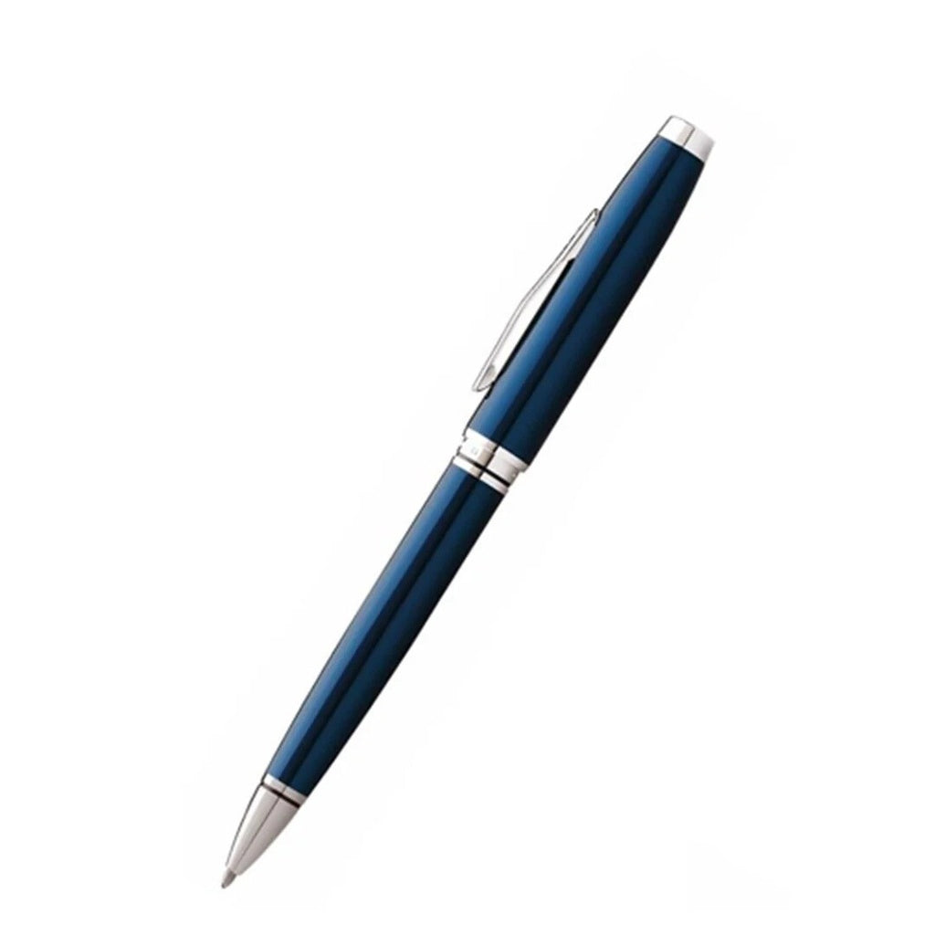 Coventry Blue Lacquer with Polished Chrome Appointments Ballpoint Pen (Blue Ink)