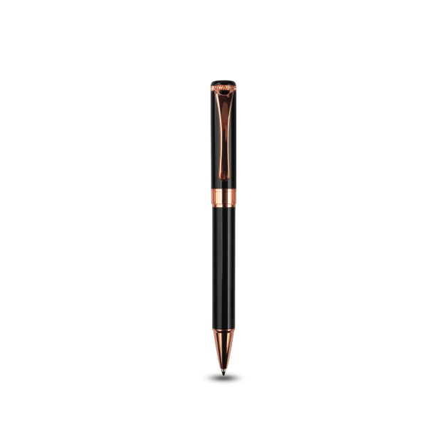 Charm Pen — Elegant Black and Rose Gold Ballpoint Pen