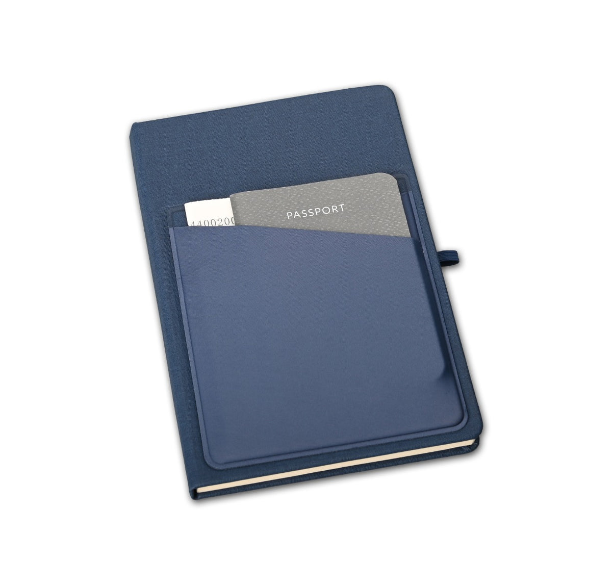 Simple Note — A5 Linen Notebook with Lycra Pockets and Pen Holder