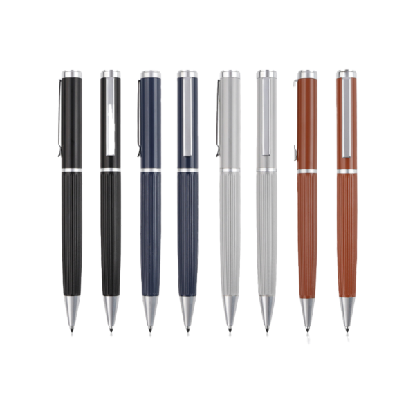 Agenda Pen — Stylish Metal Pen with Corrugated Design