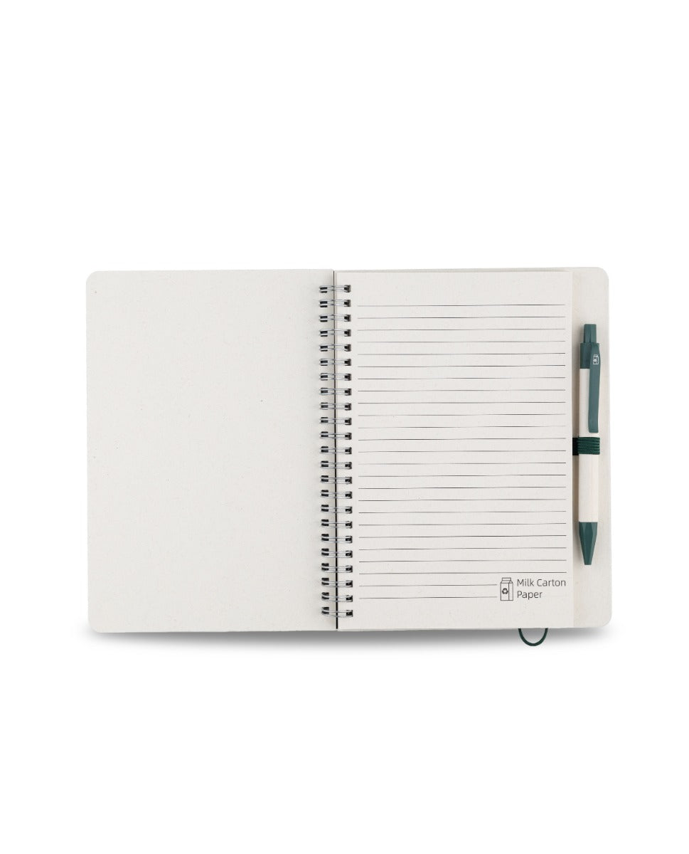 Milky Note — A5 Hard Cover Spiral Notebook