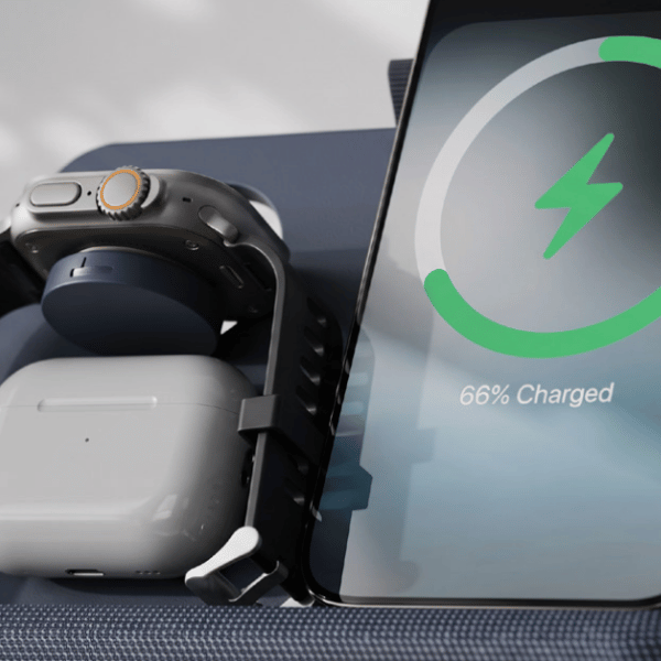 Tech Organizer — 3-in-1 Charging Travel Case with Built-In MagSafe Wireless Charger