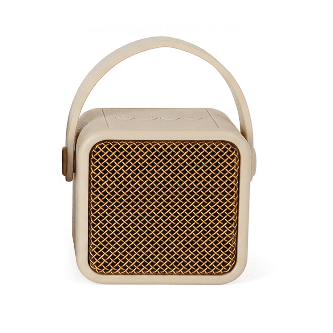 Charm Beige — Portable Bluetooth 5.4 Speaker with Carry Handle