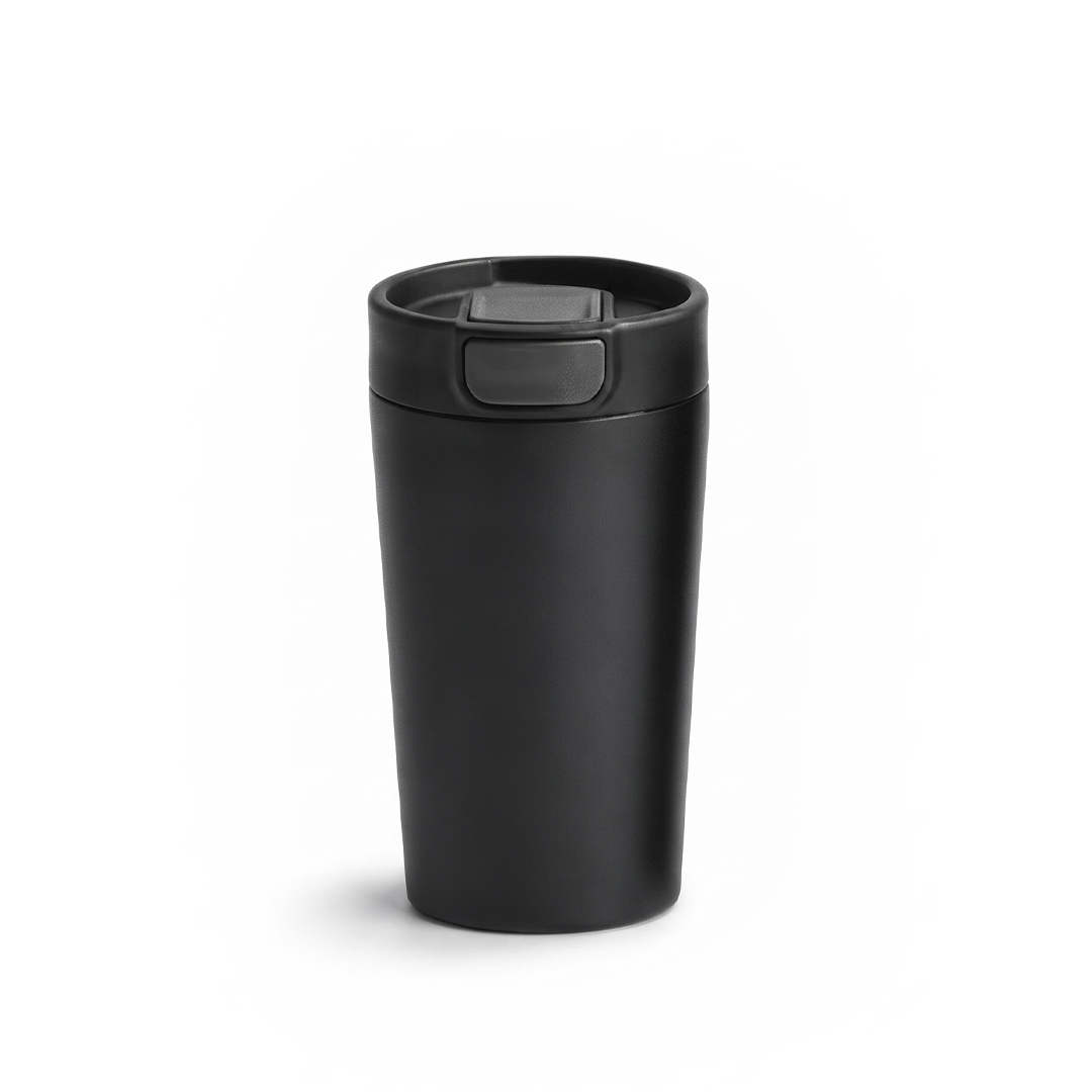 Tap Drink — 350ml NFC Smart Tumbler, Digital Branding Stainless Steel Travel Mug with Push-Button Lid